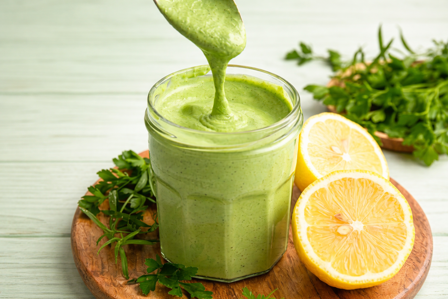 Green Goddess Dressing (California Herb Yogurt–Mayo Sauce)